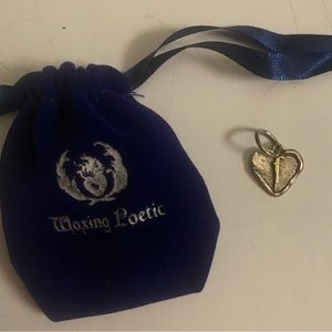 Waxing Poetic Heart Insignia Charm Initial F